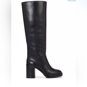 Vince Camuto Wide Calf Black Leather Boots